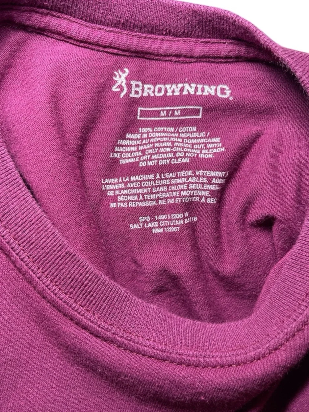 Browning Women’s Maroon Outdoors Hunter Graphic Short Sleeve Tee Size Medium